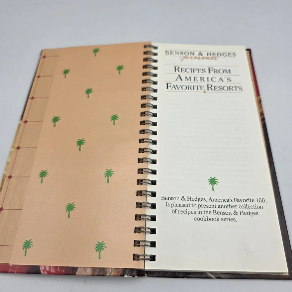 Benson & Hedges Recipes From America's Favorite Resorts Hardcover Book (1985)